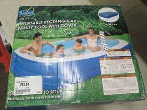 inflatable rectangler family pool 3...