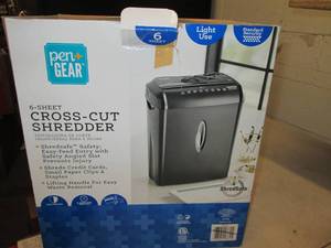 6 sheet cross cut shredder powers o...