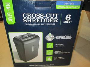 6 sheet cross cut shredder powers o...