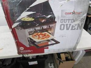 Camp chef outdoor oven, broken glas...