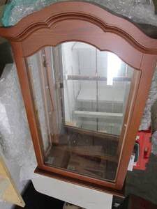 Wall mounted Curio cabinet- cherry ...