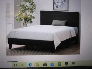 Ship lap headboard, looks complete,...