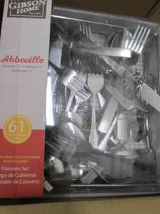 61 piece flatware set ...