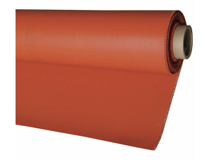 HI TEMP Silicone Coated Fiberglass Welding Blanket Roll, 3 ft 3 in H x 75 ftW x 0.032 in Thick, Red