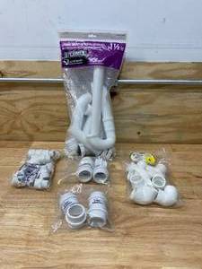 Lot of Various PVC Pipe Fittings