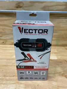 VECTOR 6-Volt12-Volt Battery Portable Car Battery Charger and Maintainer