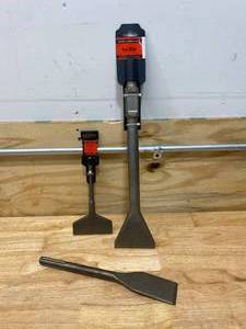 Lot of 2 Thinset Removal Bits with a Bosch Hammer Chisel