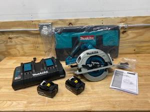 MAKITA 18-Volt X2 LXT Lithium-Ion (36-Volt) Brushless Cordless 7-14 in. Circular Saw with 2 Batteries (5.0Ah), a Dual Charger and a Carrying Bag