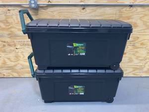 REMINGTON Lot of 2-  42.25 gal Heavy-Duty Rolling Storage Trunks