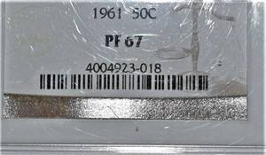 lot 846 image: 1961 Proof Franklin Half Dollar - PF 67, NGC, Proof