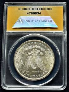 lot 859 image: 1898 O Morgan Silver Dollar - MS 64, ANACS grading, 4766834, Choice Uncirculated.