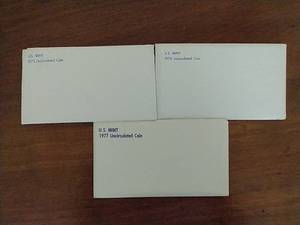 3 U.S. Mint Sets - 1975, 76, 77