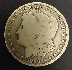 1890-CC Morgan Dollar
