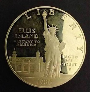 1986 90% Silver Ellis Island Dollar