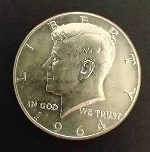 1964 Kennedy 90% Silver Half Dollar