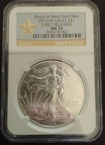2012 West Point Silver Eagle - MS70