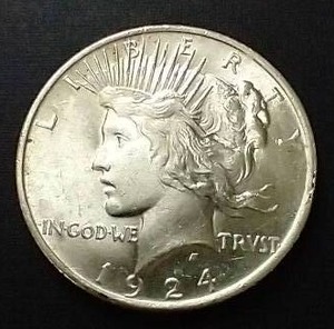 1924 Peace Dollar
