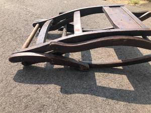 lot 19 image: Antique Foldable Wood Rocking Chair