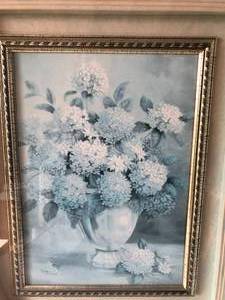 lot 24 image: Flower Picture with Ornate Gold Frame (#2)