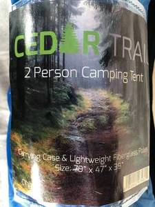 lot 98 image: NEW 2 Person Tent - by Cedar Trail
