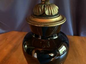 Black and brass lamp