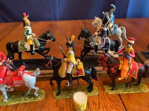 Painted Military Model Horses