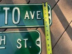 1958 Metal Street Signs