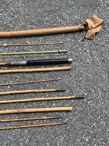 Bamboo and Fiberglass Fishing Poles