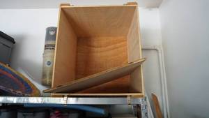 Wood Box On Hinges & Clamps