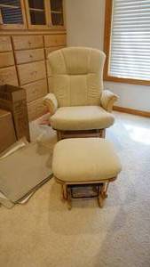 Reclining Glider and Rocker Ottoman