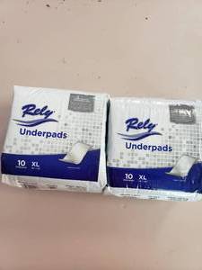 Two Packs Of Rely Underpads