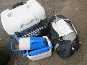 Coleman Dome Tent, Coolers