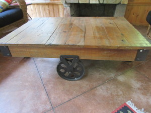 Dock Cart Style Coffee Table