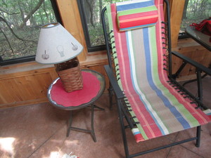 Longaberger Lamp, Chair, Tables