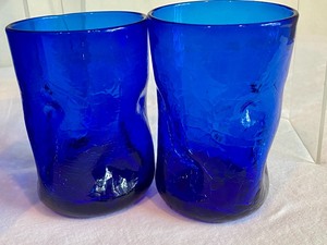 lot 52 image: Vintage Handblown Cobalt Blue Drinkware