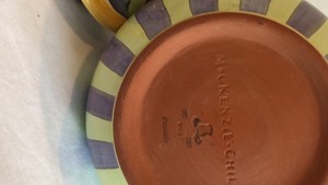 lot 57 image: Mackenzie  Childs Hot Chocolate Pot- RARE