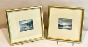 lot 118 image: Two Framed Watercolor Paintings
