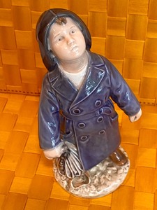 lot 113 image: Royal Copenhagen Figurine Boy in Raincoat