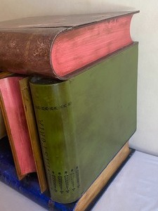 lot 130 image: Metal Book Themed Accent Table