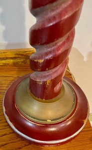 lot 139 image: Marvelous Maroon Table Lamp
