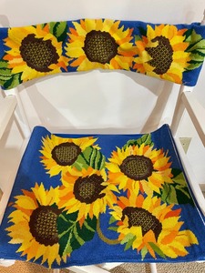 lot 147 image: Sunflower Needlepoint Directors Chair
