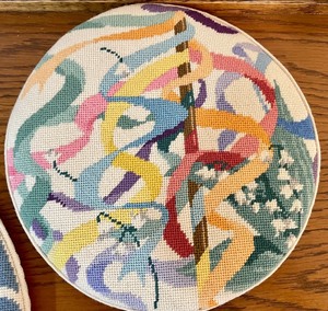 lot 149 image: 3 Needlepoint Wall Hangings