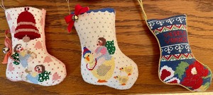 lot 158 image: 10 Needlepoint Stocking Ornaments