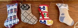 lot 181 image: 12 Needlepoint Stocking Ornaments