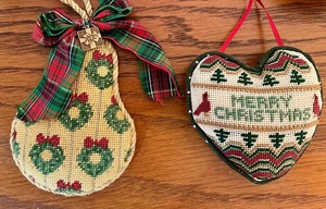 lot 188 image: 9 Needlepoint Ornaments