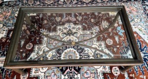 lot 309 image: Bronze Framed Glass Top Coffee Table