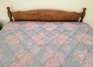 lot 319 image: Vintage Full Bed Frame and Nightstand
