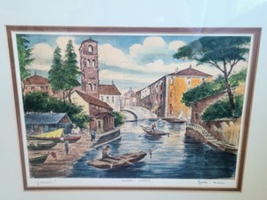 lot 328 image: Pair of Framed Venice Prints