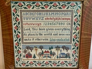 lot 88 image: Beautifully Created Framed Sampler
