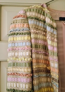lot 340 image: Unique Womens Multi Color Ribbon Coat